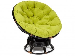 Кресло-качалка Papasan w 23/01 B с подушкой Antique brown, флок Олива в Качканаре - kachkanar.магазин96.com | фото