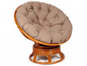 Кресло-качалка Papasan w 23/01 B с подушкой Cognac, экошерсть Коричневый в Качканаре - kachkanar.магазин96.com | фото