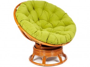 Кресло-качалка Papasan w 23/01 B с подушкой Cognac, флок Олива в Качканаре - kachkanar.магазин96.com | фото