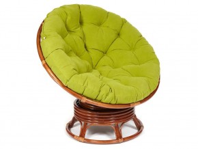 Кресло-качалка Papasan w 23/01 B с подушкой Pecan, флок Олива в Качканаре - kachkanar.магазин96.com | фото