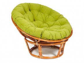 Кресло Papasan 23/01 W с подушкой Cognac, флок Олива в Качканаре - kachkanar.магазин96.com | фото