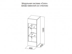 Шкаф навесной (со стеклом) в Качканаре - kachkanar.магазин96.com | фото