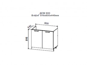 Шкаф нижний ДСМ800 под мойку в Качканаре - kachkanar.магазин96.com | фото